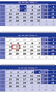 Trojmesačný kalendár modrý so špirálou 1