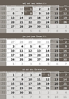 Trojmesačný kalendár šedý 1