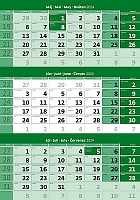 Trojmesačný kalendár zelený 1