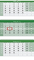 Trojmesačný kalendár GREEN na recyklovanom papieri 1