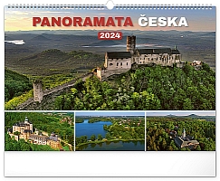 Nástenný kalendár Panorámy Česka 2024, 48 × 33 cm