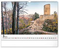 Nástenný kalendár Panorámy Česka 2024, 48 × 33 cm 3