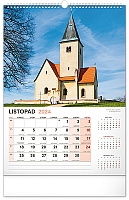 Nástenný kalendár Kostoly a pútnické miesta 2024, 33 × 46 cm 11
