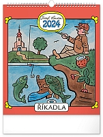 Nástenný kalendár Josef Lada – Riekanky CZ 2024, 30 × 34 cm