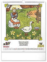 Nástenný kalendár Josef Lada – Riekanky CZ 2024, 30 × 34 cm 3