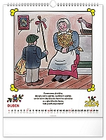 Nástenný kalendár Josef Lada – Riekanky CZ 2024, 30 × 34 cm 4