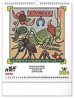 Nástenný kalendár Josef Lada – Riekanky CZ 2024, 30 × 34 cm 8