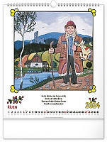 Nástenný kalendár Josef Lada – Riekanky CZ 2024, 30 × 34 cm 10