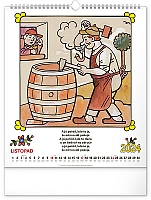 Nástenný kalendár Josef Lada – Riekanky CZ 2024, 30 × 34 cm 11