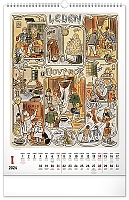 Nástenný kalendár Josef Lada – Mesiace CZ 2024, 33 × 46 cm 1