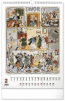 Nástenný kalendár Josef Lada – Mesiace CZ 2024, 33 × 46 cm 2