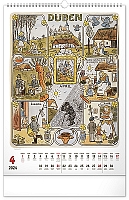 Nástenný kalendár Josef Lada – Mesiace CZ 2024, 33 × 46 cm 4