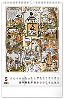 Nástenný kalendár Josef Lada – Mesiace CZ 2024, 33 × 46 cm 5