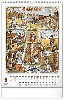 Nástenný kalendár Josef Lada – Mesiace CZ 2024, 33 × 46 cm 6
