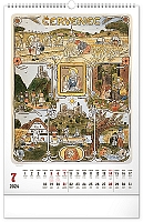 Nástenný kalendár Josef Lada – Mesiace CZ 2024, 33 × 46 cm 7