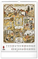 Nástenný kalendár Josef Lada – Mesiace CZ 2024, 33 × 46 cm 8