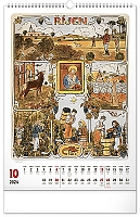 Nástenný kalendár Josef Lada – Mesiace CZ 2024, 33 × 46 cm 10
