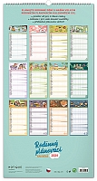 Nástenný kalendár Rodinný plánovací XXL CZ 2024, 33 × 64 cm 14