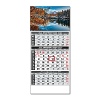 Plánovací kalendár ŠTANDARD 3M sivý 2024  Obrázok G