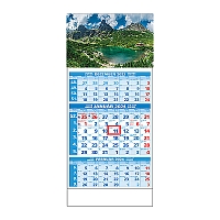 Plánovací kalendár ŠTANDARD 3M modrý 2024  Obrázok A