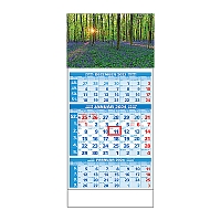 Plánovací kalendár ŠTANDARD 3M modrý 2024  Obrázok E