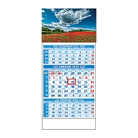 Plánovací kalendár ŠTANDARD 3M modrý 2024  Obrázok F