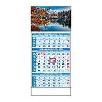 Plánovací kalendár ŠTANDARD 3M modrý 2024  Obrázok G