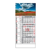 Plánovací kalendár ŠTANDARD 3M kombi 2024  Obrázok F