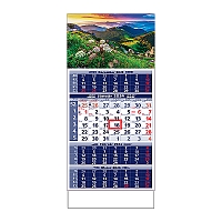 Plánovací kalendár ŠTANDARD 4M modrý 2024  Obrázok B