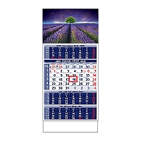 Plánovací kalendár ŠTANDARD 4M modrý 2024  Obrázok C
