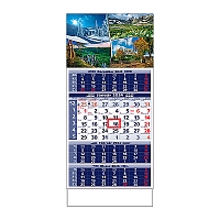 Plánovací kalendár ŠTANDARD 4M modrý 2024  Obrázok D
