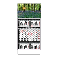 Plánovací kalendár ŠTANDARD 5M sivý 2024  Obrázok E
