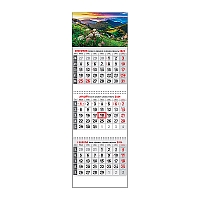 Plánovací kalendár KLASIK 3M sivý 2024  Obrázok B