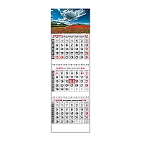 Plánovací kalendár KLASIK 3M sivý 2024  Obrázok F