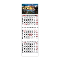 Plánovací kalendár KLASIK 3M sivý 2024  Obrázok H