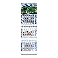 Plánovací kalendár KLASIK 3M modrý 2024  Obrázok A