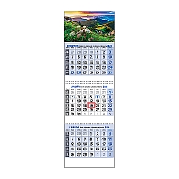 Plánovací kalendár KLASIK 3M modrý 2024  Obrázok B
