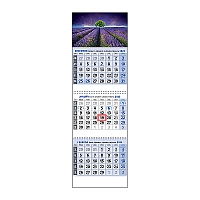 Plánovací kalendár KLASIK 3M modrý 2024  Obrázok C