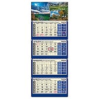 Plánovací kalendár LUXUS 4M modrý 2024  Obrázok I