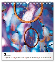 Nástenný kalendár Lapač snov 2024, 30 × 34 cm 3