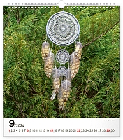 Nástenný kalendár Lapač snov 2024, 30 × 34 cm 9