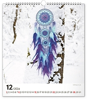 Nástenný kalendár Lapač snov 2024, 30 × 34 cm 12