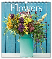 Nástenný kalendár Kvety 2024, 30 × 34 cm