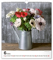 Nástenný kalendár Kvety 2024, 30 × 34 cm 6
