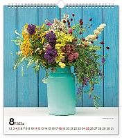 Nástenný kalendár Kvety 2024, 30 × 34 cm 8