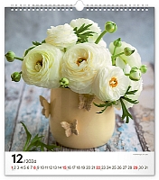 Nástenný kalendár Kvety 2024, 30 × 34 cm 12