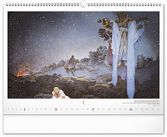 Nástenný kalendár Slovanská epopeja – Alfons Mucha 2025, 48 × 33 cm 1