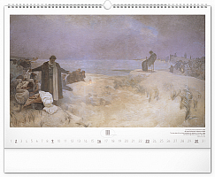 Nástenný kalendár Slovanská epopeja – Alfons Mucha 2025, 48 × 33 cm 3