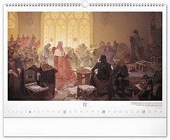 Nástenný kalendár Slovanská epopeja – Alfons Mucha 2025, 48 × 33 cm 4