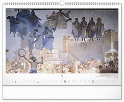 Nástenný kalendár Slovanská epopeja – Alfons Mucha 2025, 48 × 33 cm 5